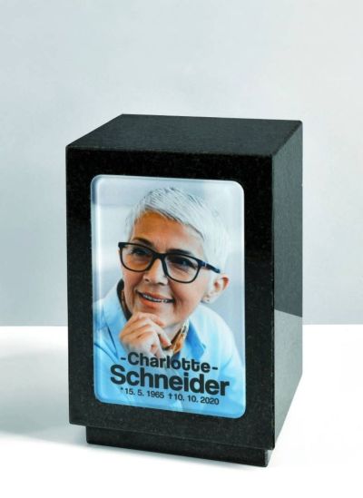 Urna con retrato, con garantía de conservación del color de la fotografía por al menos 100 años