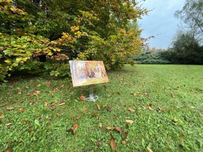 Placa de lápida de vidrio