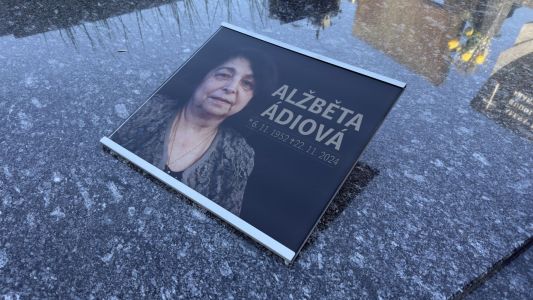 Placa de vidrio con fotografía en un soporte de acero inoxidable